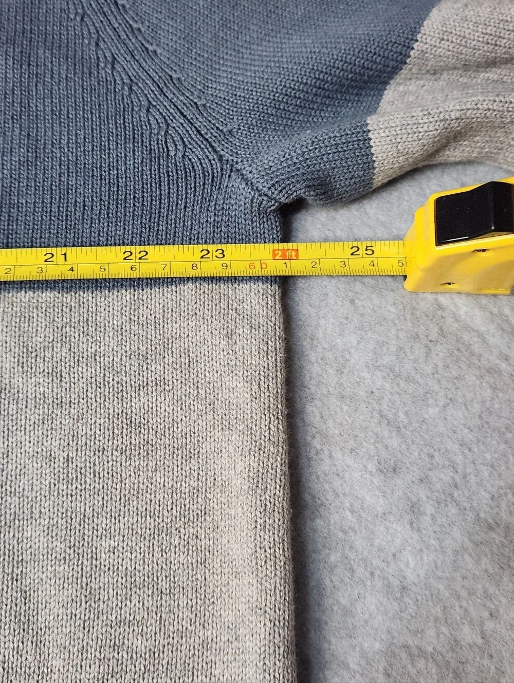 Chaps Men’s Gray And Blue Crewneck Sweater Size XXL